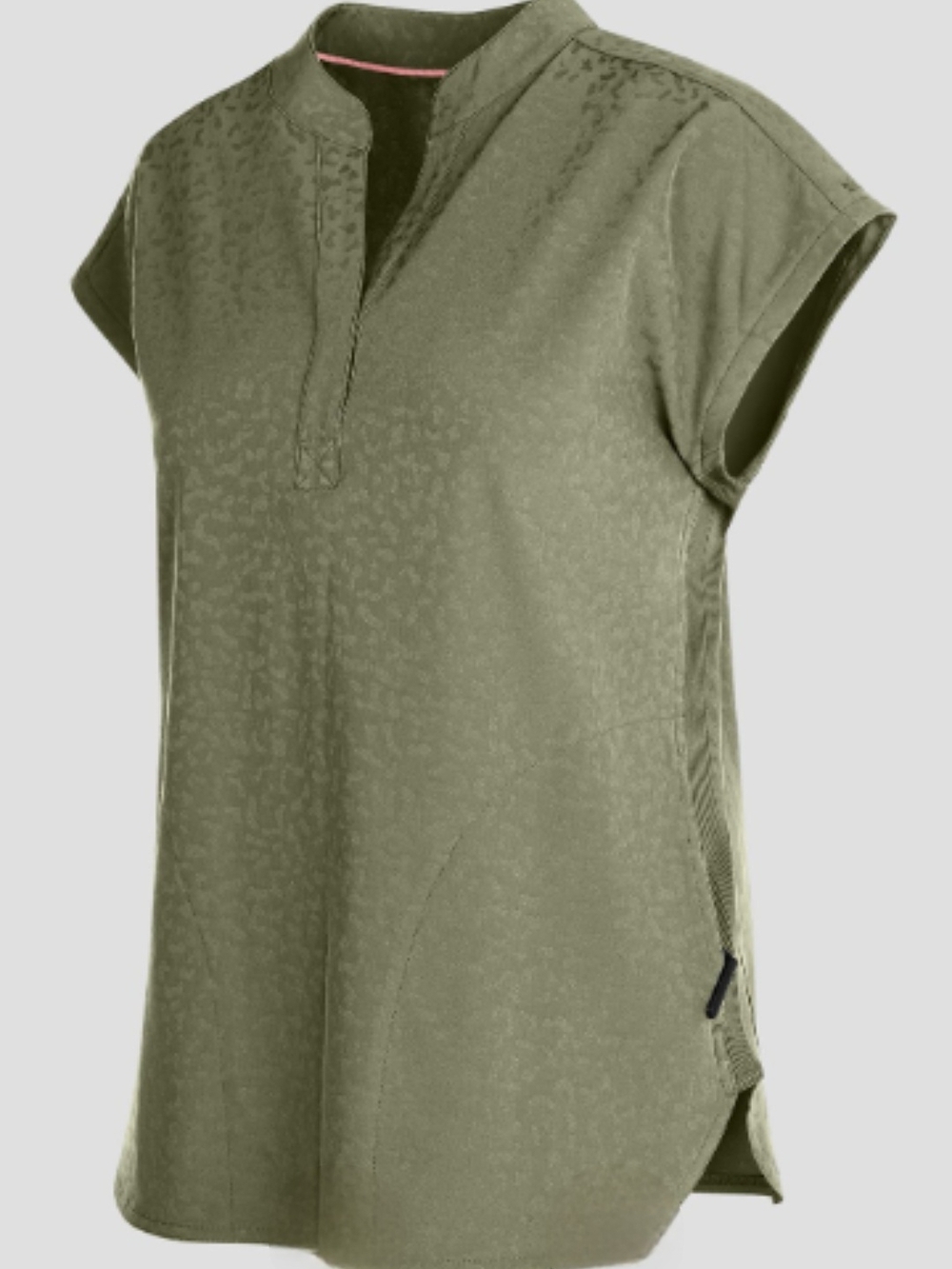 Ava Therese Olive Green Leopard Print Scrub Set With Joggers - Picture 3 of 5